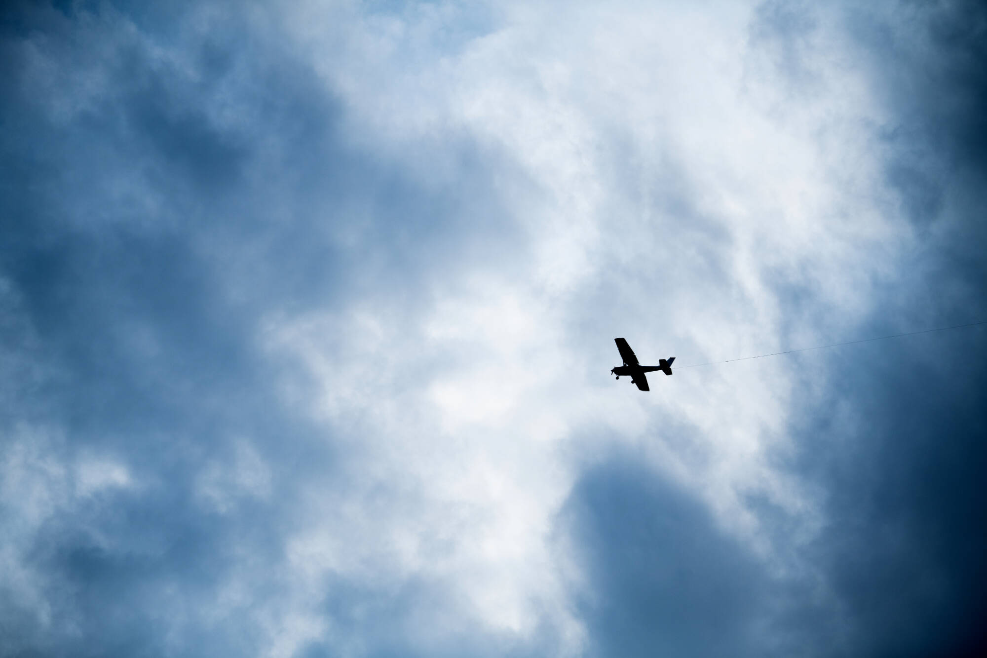 plane flying in sky